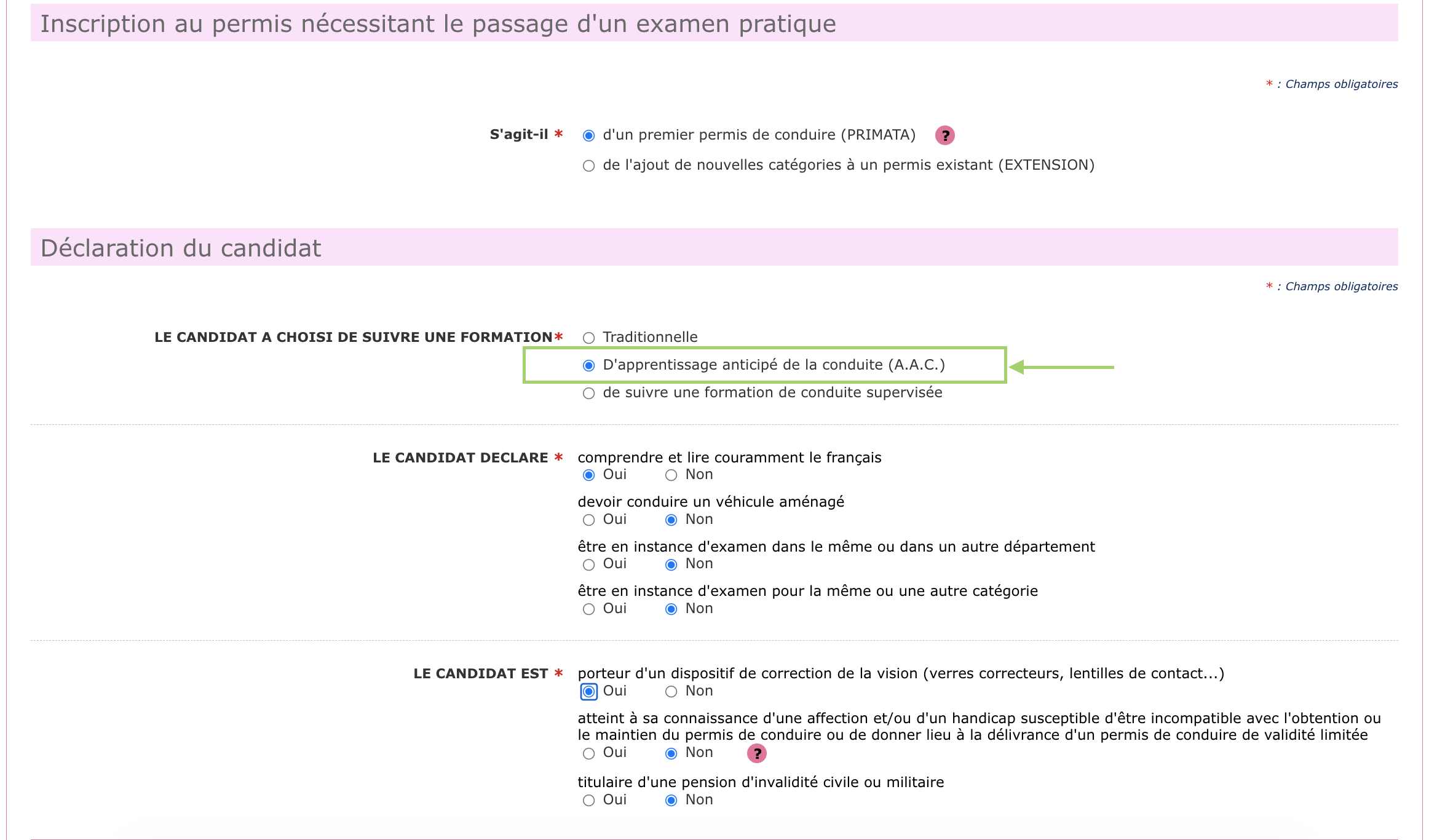 Comment faire ajouter une nouvelle catégorie sur votre permis de